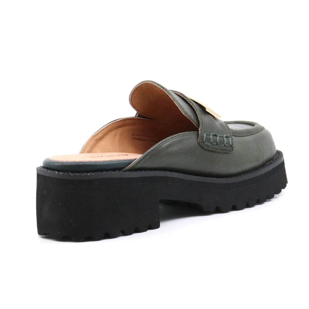 FLAT BUCKLE MULE GREEN