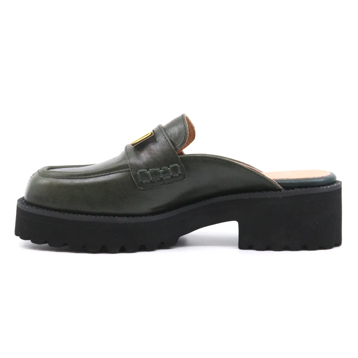 FLAT BUCKLE MULE GREEN