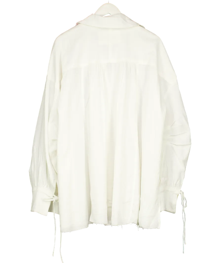 Free People We The Free White Saltwater Shirt UK XL