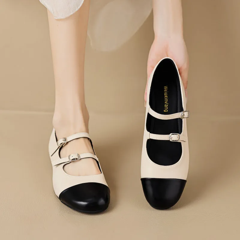 French Style Mary Jane Shoes for Women Flat Shoes