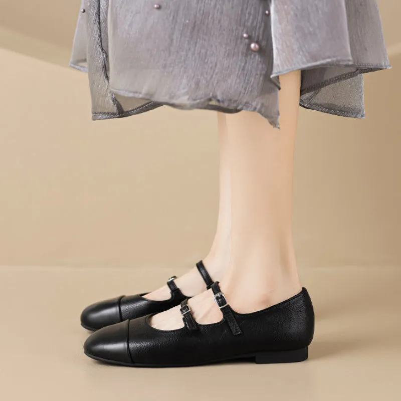 French Style Mary Jane Shoes for Women Flat Shoes