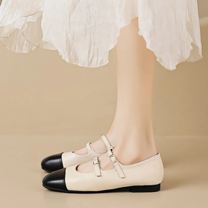 French Style Mary Jane Shoes for Women Flat Shoes