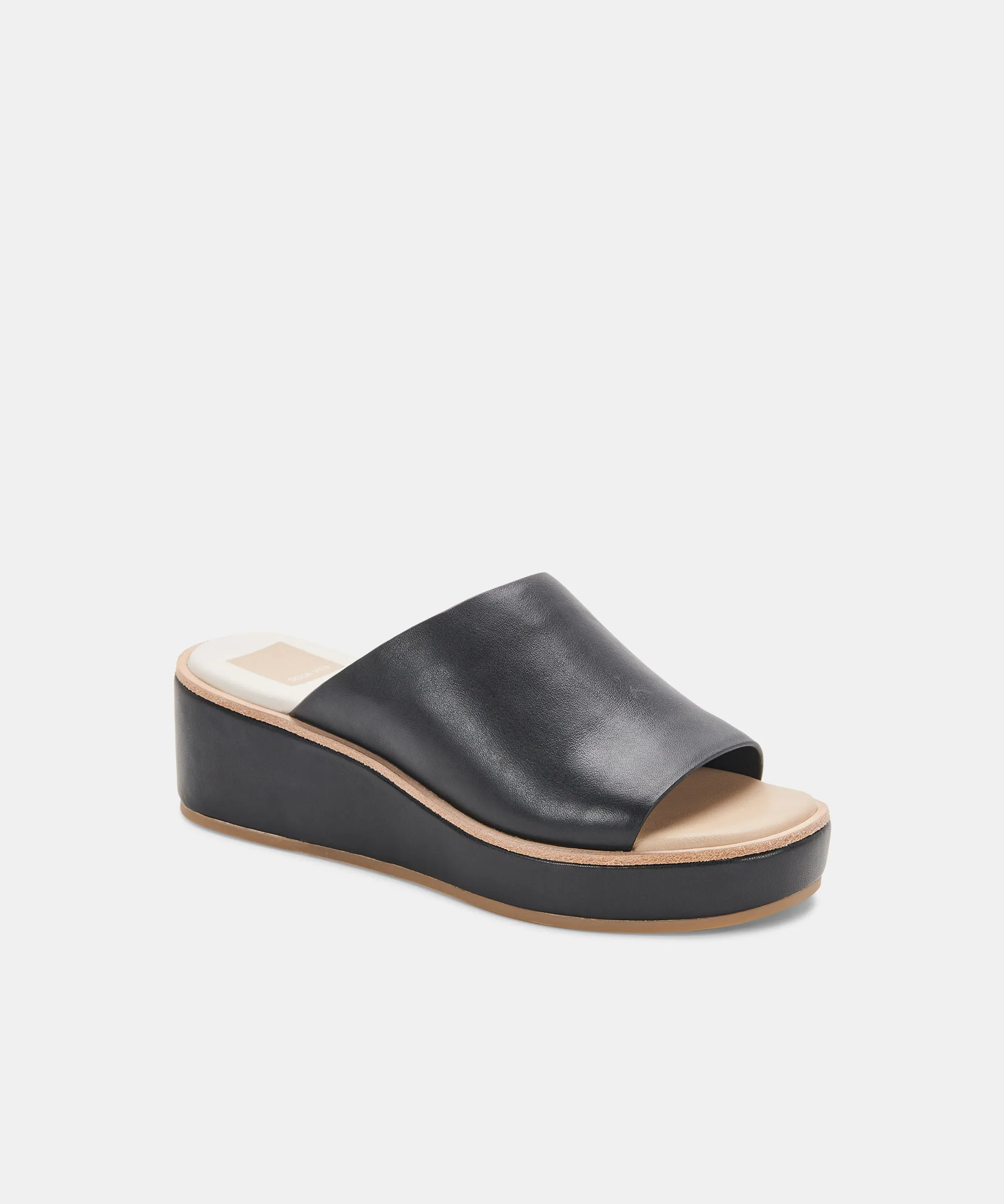 FRETA WEDGES ONYX LEATHER