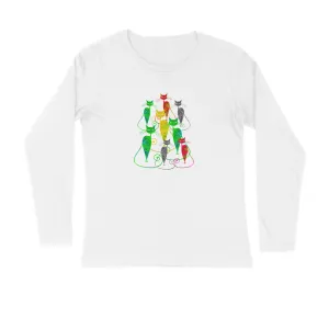 Full Sleeves Round Neck (Men) - Sassy Kitties (3 Colours)