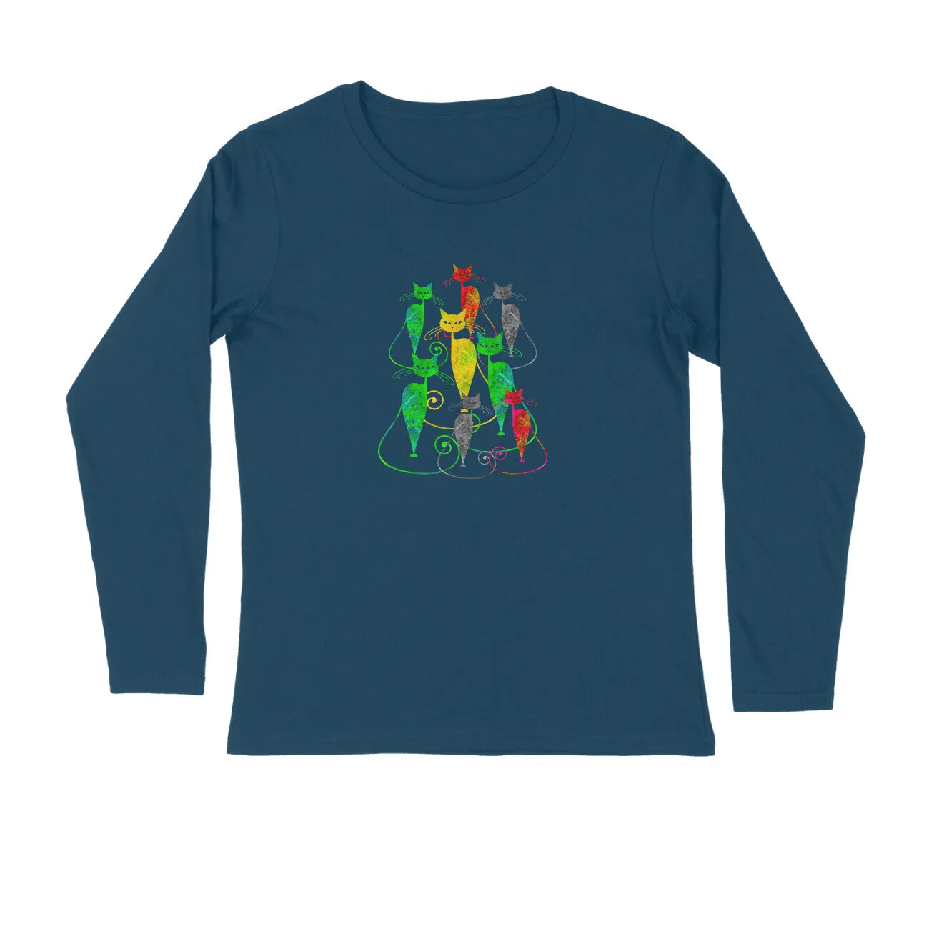 Full Sleeves Round Neck (Men) - Sassy Kitties (3 Colours)