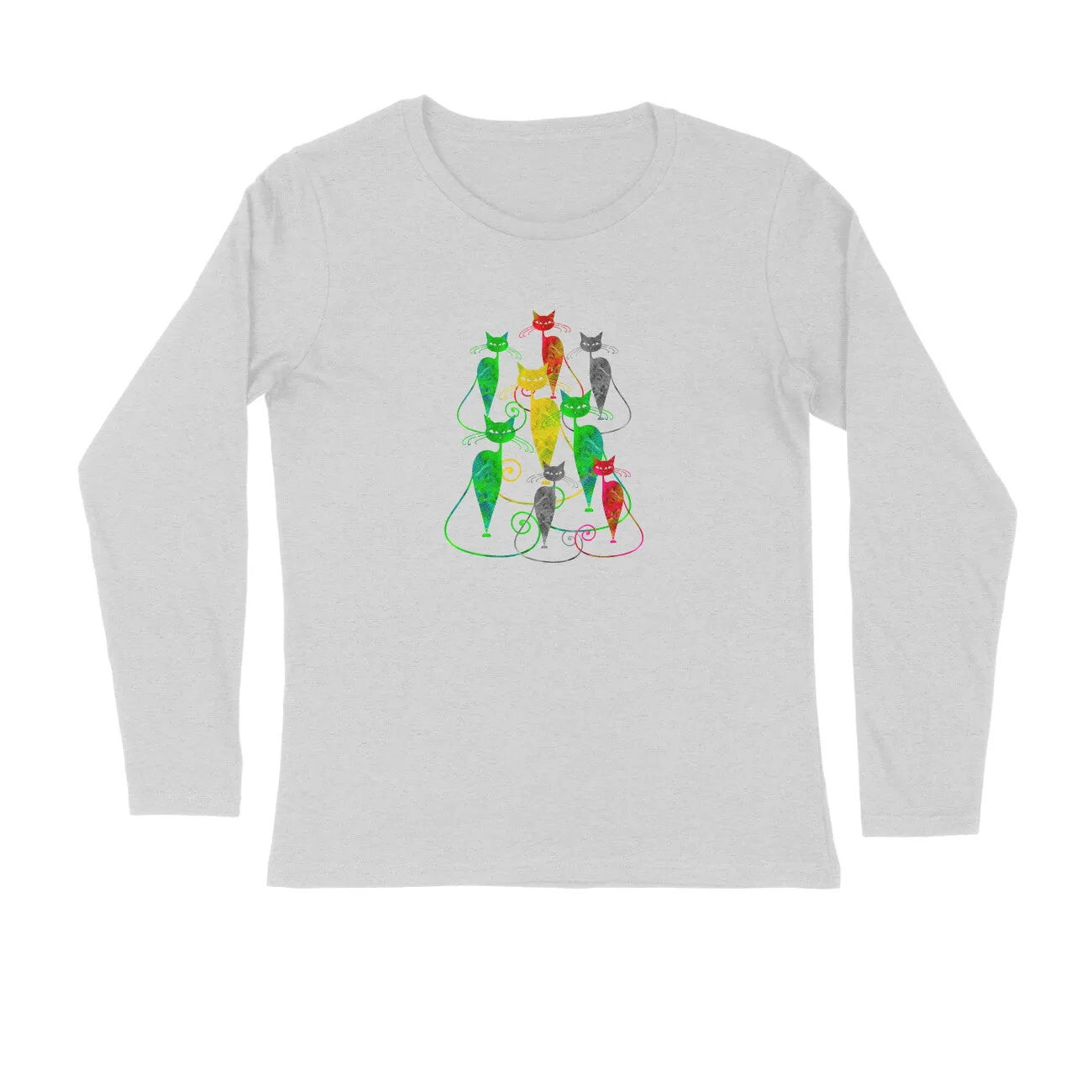 Full Sleeves Round Neck (Men) - Sassy Kitties (3 Colours)