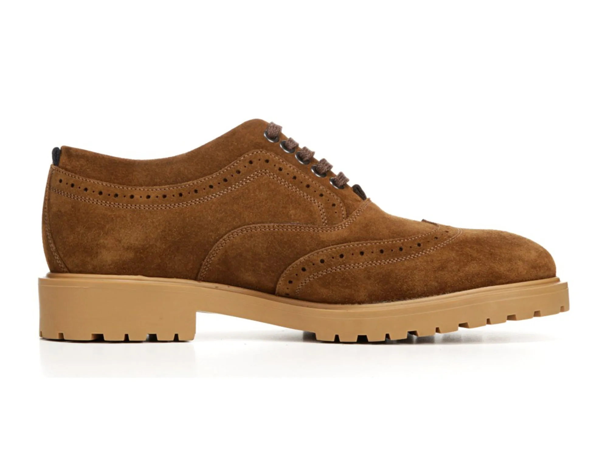 George Brown Bilt Men's Suede Jannsen Lug Wing Tip Oxford
