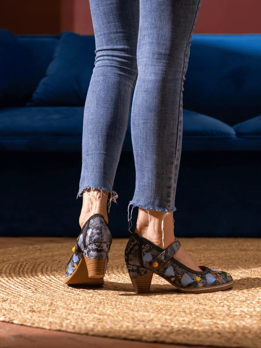Georgina Floral Leather Pump