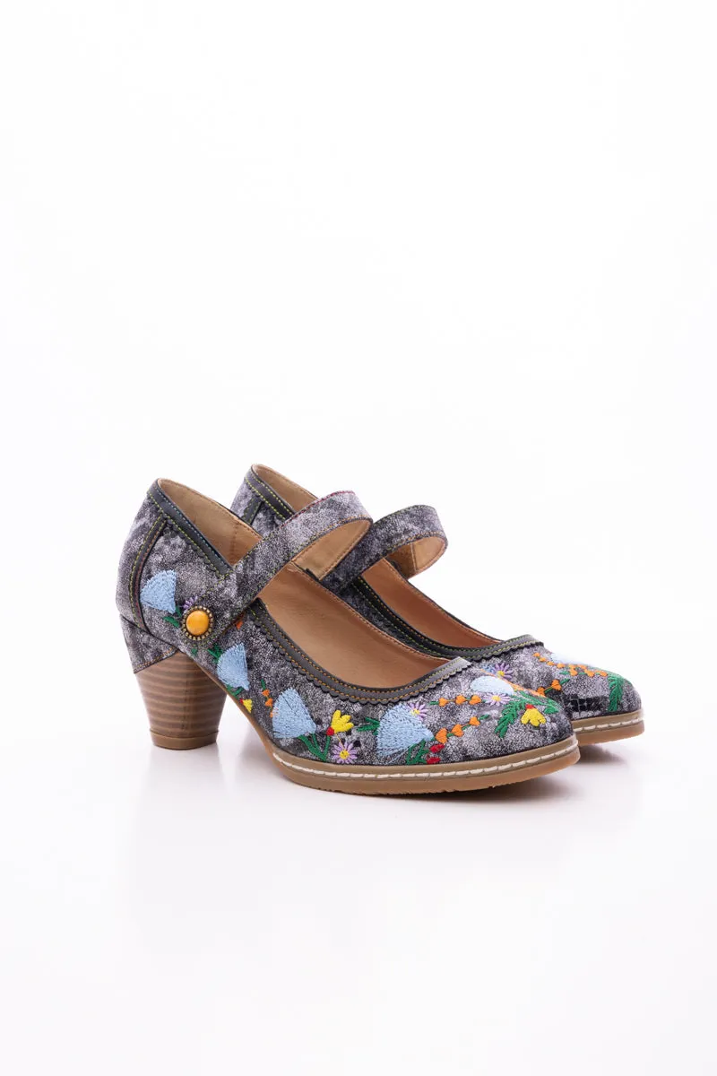 Georgina Floral Leather Pump