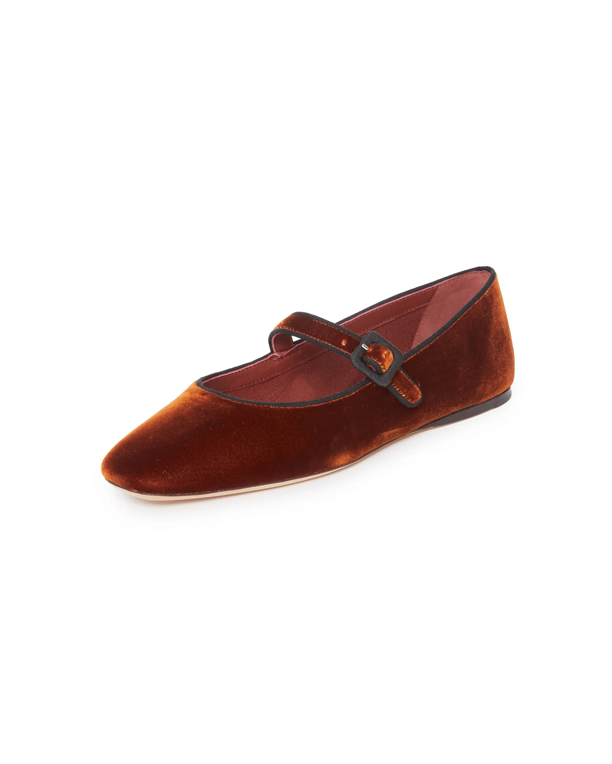 Ginger Mary Jane Flat in Sienna/Black