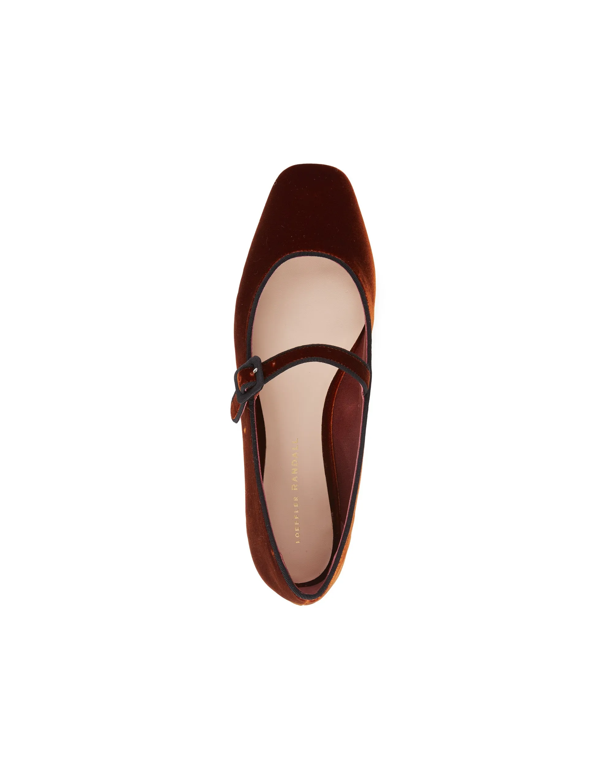Ginger Mary Jane Flat in Sienna/Black