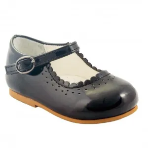 Girls Emma Black Patent Shoes