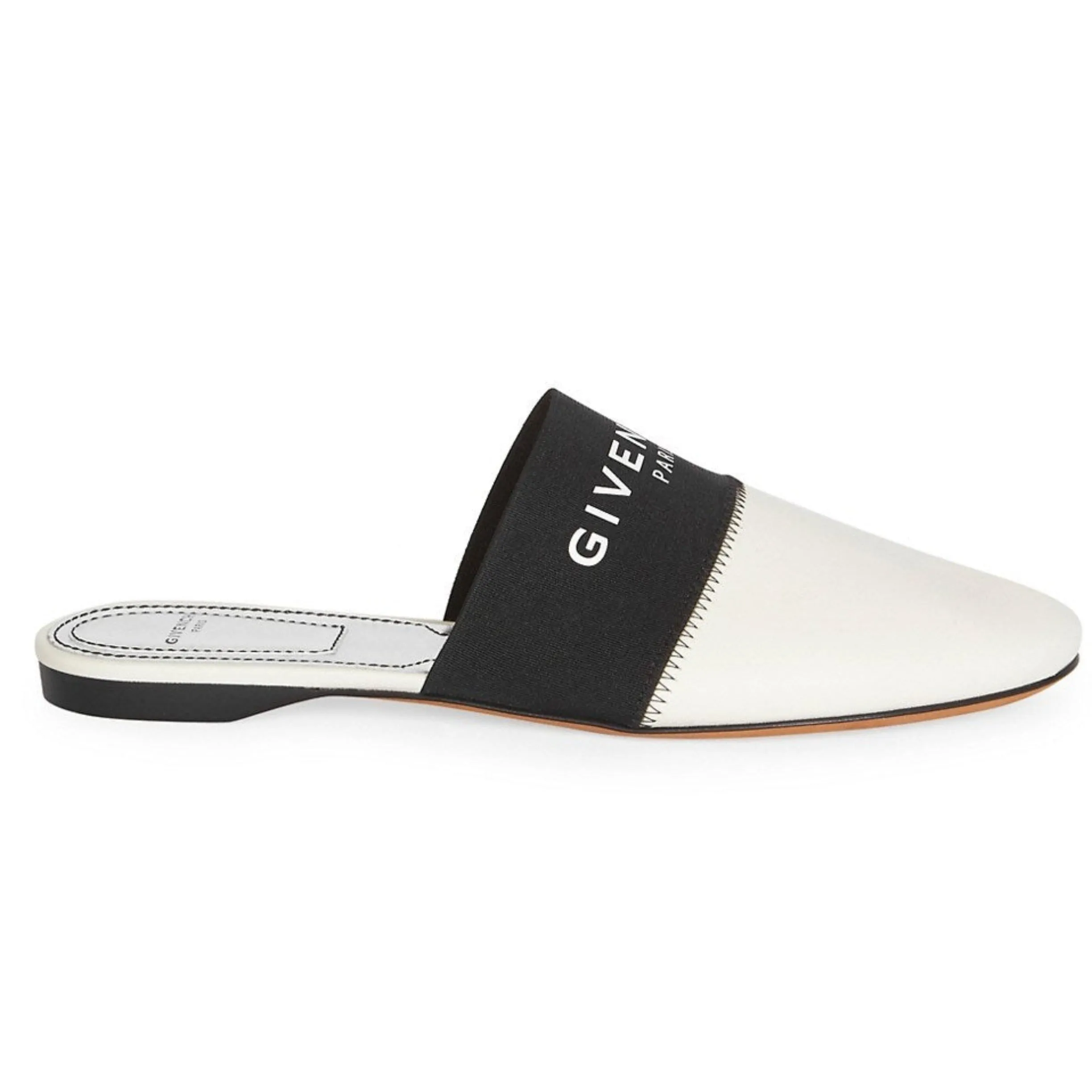 GIVENCHY Beige Bedford Flat Nappa Leather Mules Size 38.5