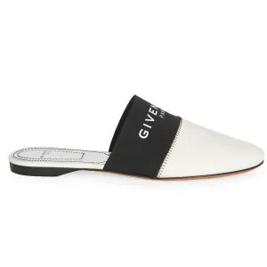 GIVENCHY Beige Bedford Flat Nappa Leather Mules Size 38.5