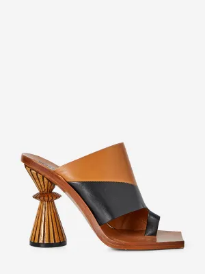 GIVENCHY STATEMENT HEEL LEATHER MULES