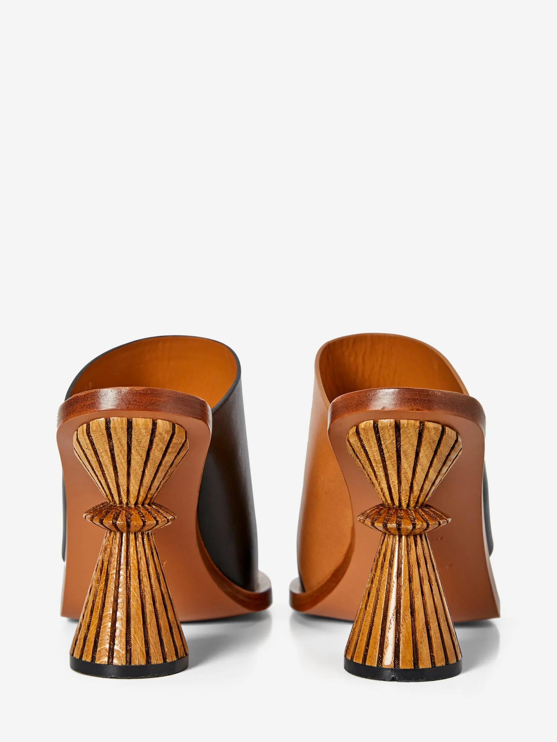 GIVENCHY STATEMENT HEEL LEATHER MULES