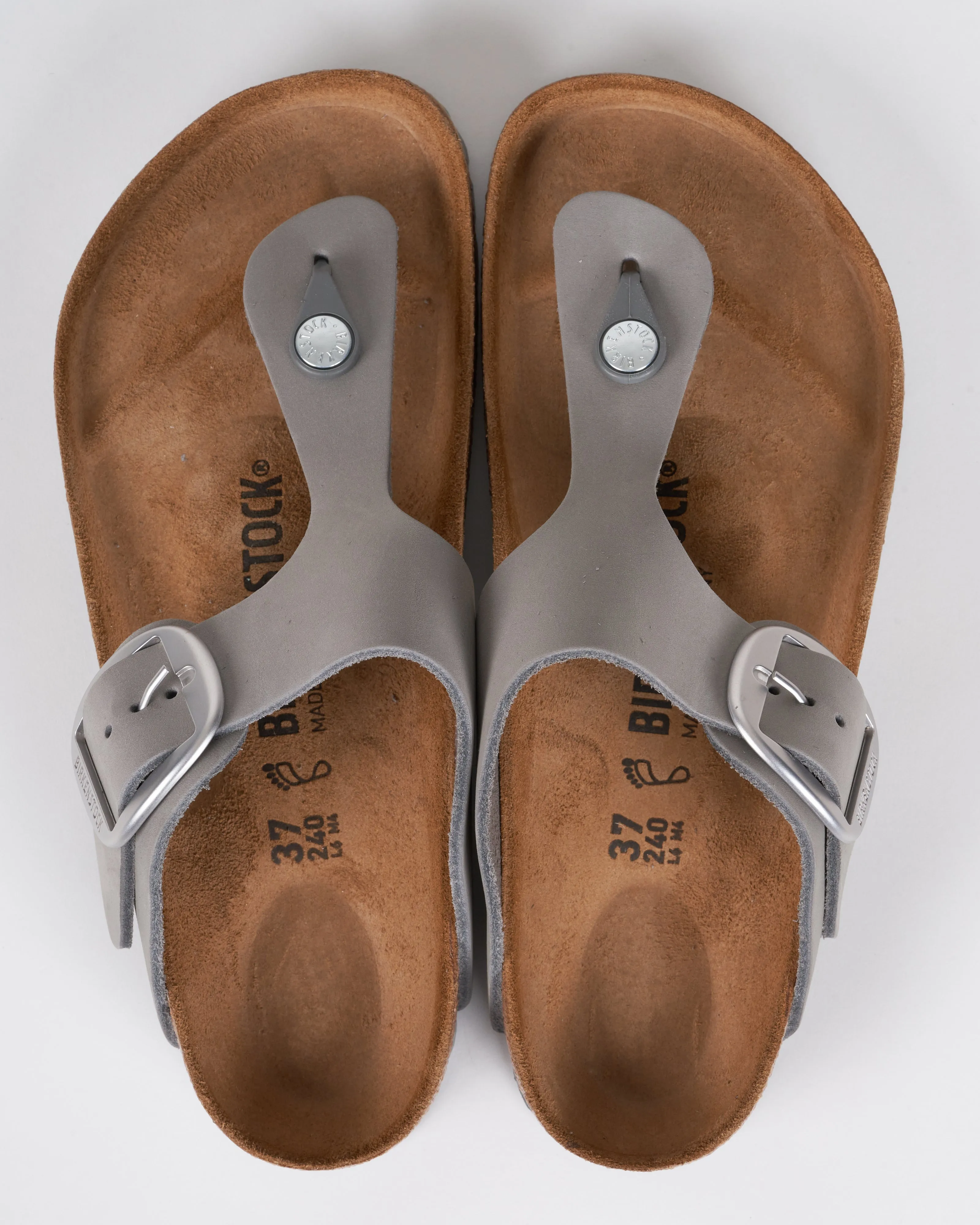 gizeh big buckle - dove grey nubuck