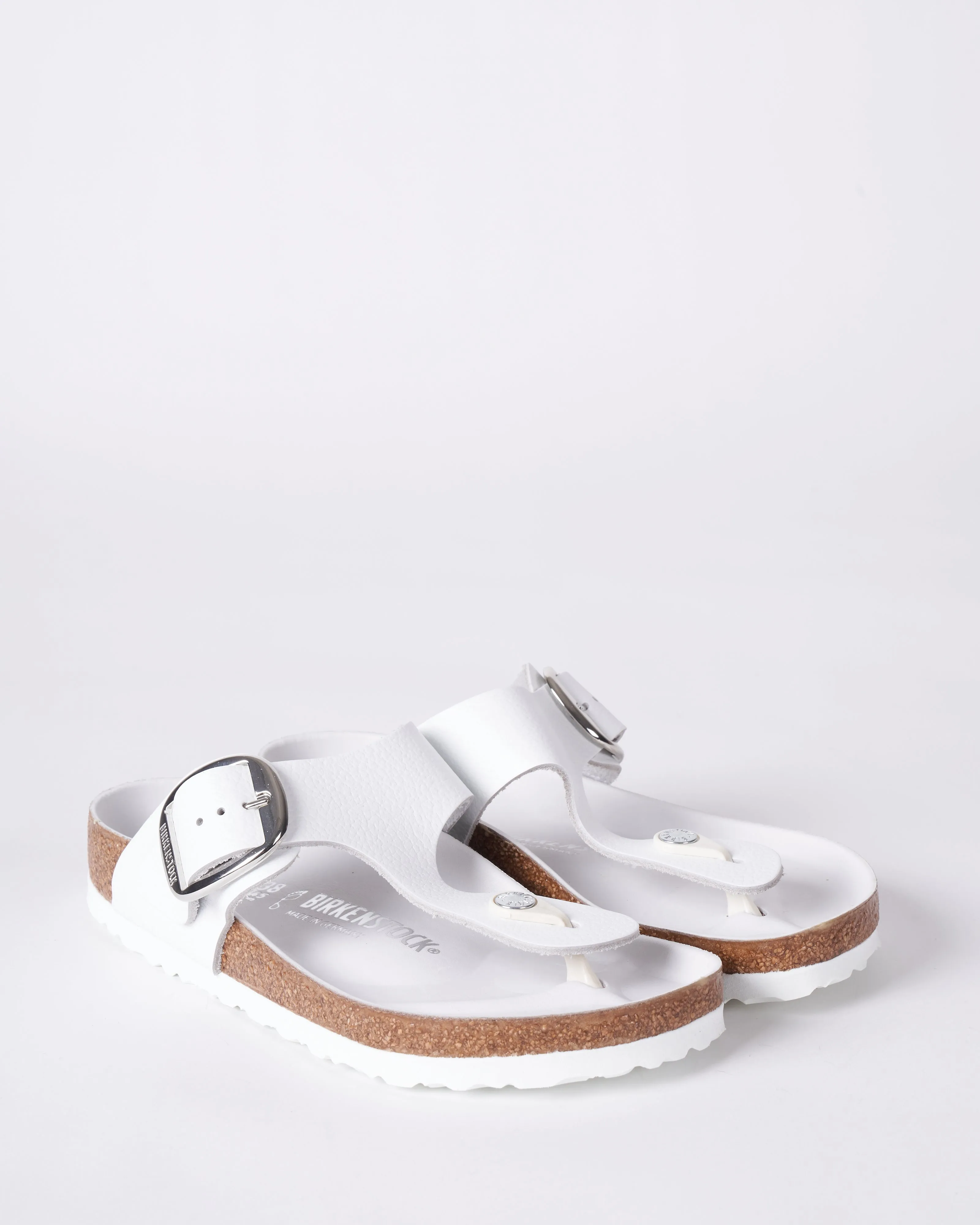 gizeh big buckle - white leather