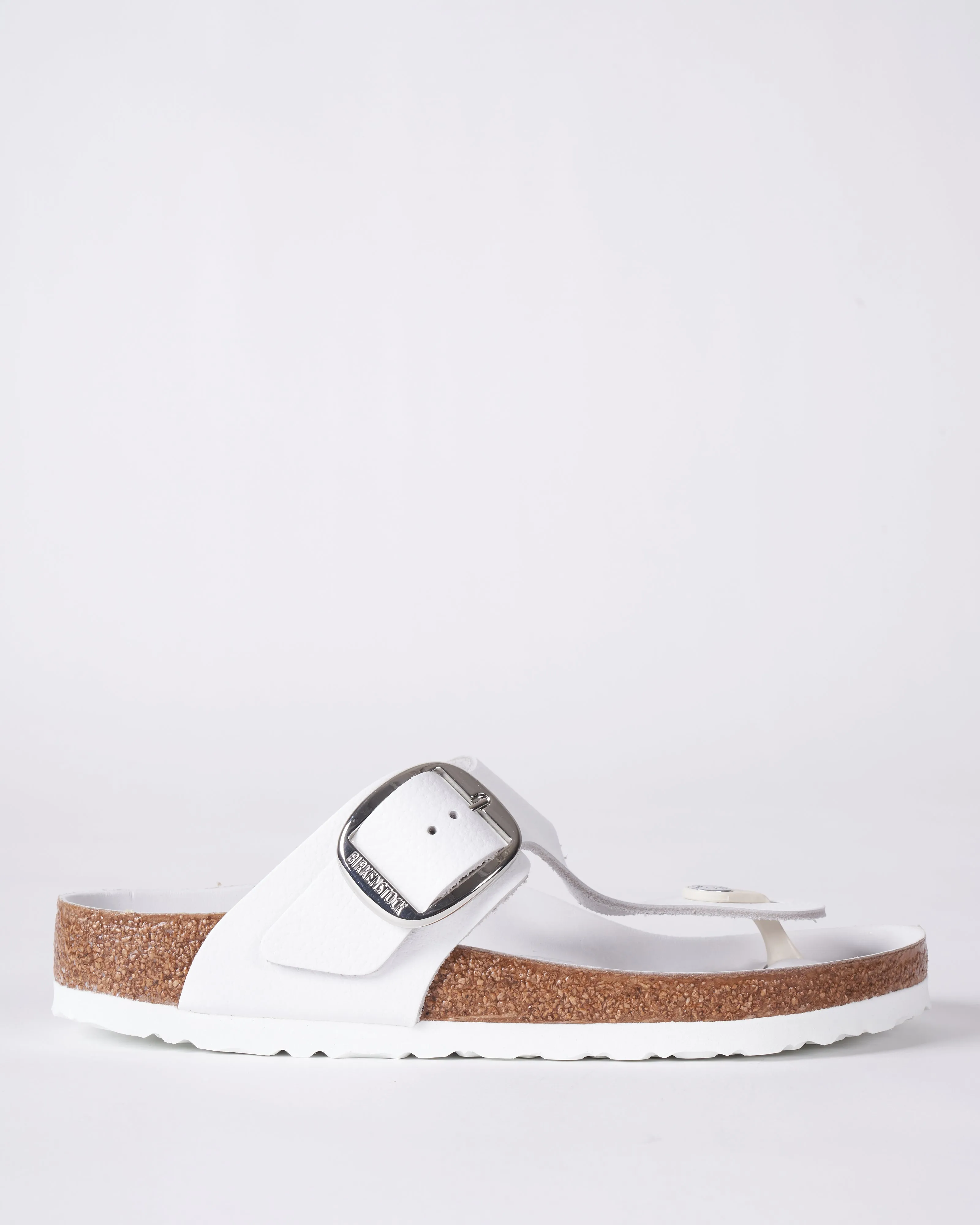 gizeh big buckle - white leather