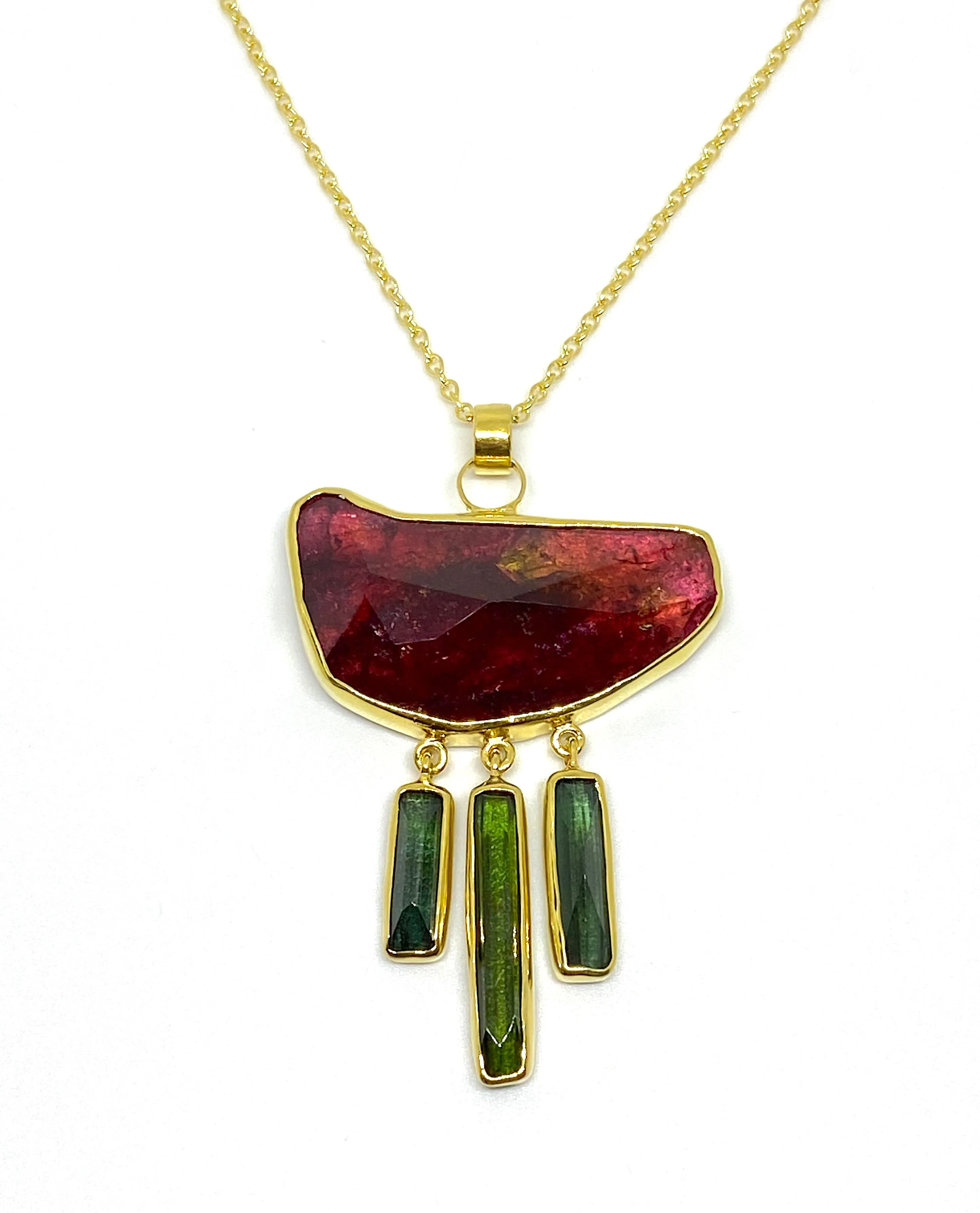 Gold & Color Gemstone Necklace