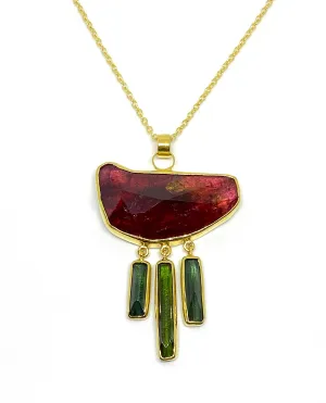 Gold & Color Gemstone Necklace