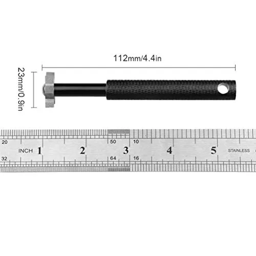 Golf Club Groove Sharpener, Golf Club Cleaner and Iron Wedge Groove Sharpener Tool with 6 Carbide Tungsten Steel Cutters, Golf Club Re-Grooving Cleaning Tool 6-Tip, Golf Accessory (Black)