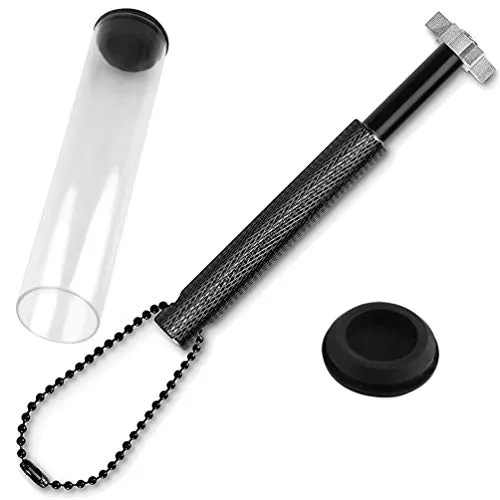 Golf Club Groove Sharpener, Golf Club Cleaner and Iron Wedge Groove Sharpener Tool with 6 Carbide Tungsten Steel Cutters, Golf Club Re-Grooving Cleaning Tool 6-Tip, Golf Accessory (Black)
