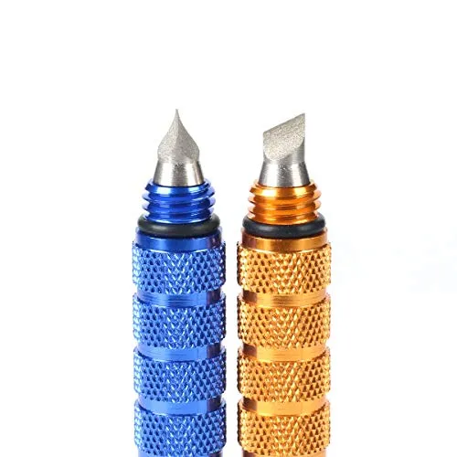 Golf Groove Sharpener with Blade Cutter Fit Iron Sets and Wedge Clubs - SummerHouse - Re-Grooving Cleaning Tool Accessories (Pen-Blue)