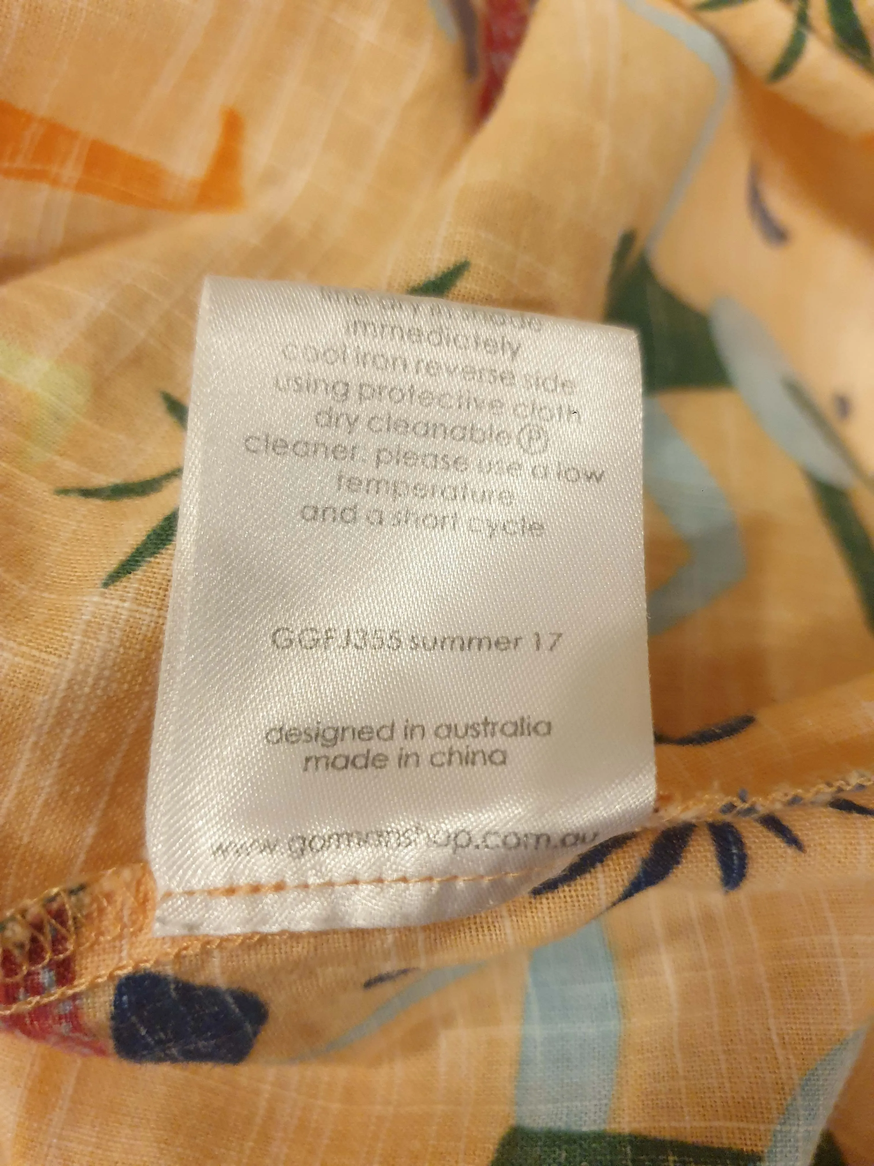 Gorman   Mireia Ruiz peach print dress size 12