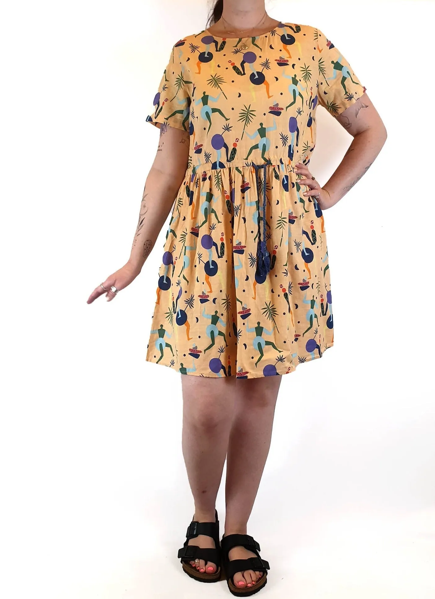 Gorman   Mireia Ruiz peach print dress size 12