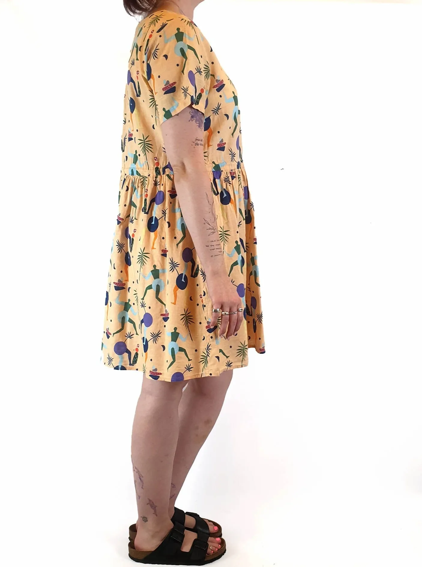 Gorman   Mireia Ruiz peach print dress size 12