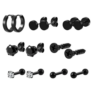 Goth Punk Stainless Steel Earrings