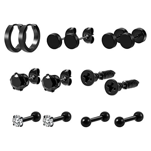 Goth Punk Stainless Steel Earrings