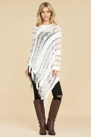 HDF2097 - CROCHET NATIVE PATTERN PONCHO