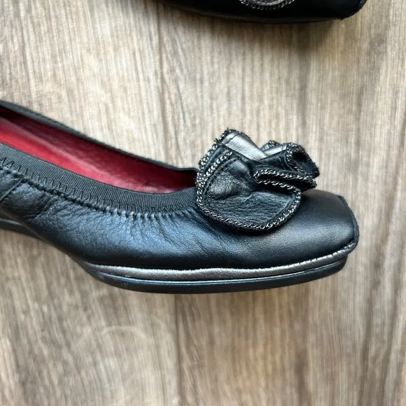 Hispanitas Black Leather Mini Wedges | 37