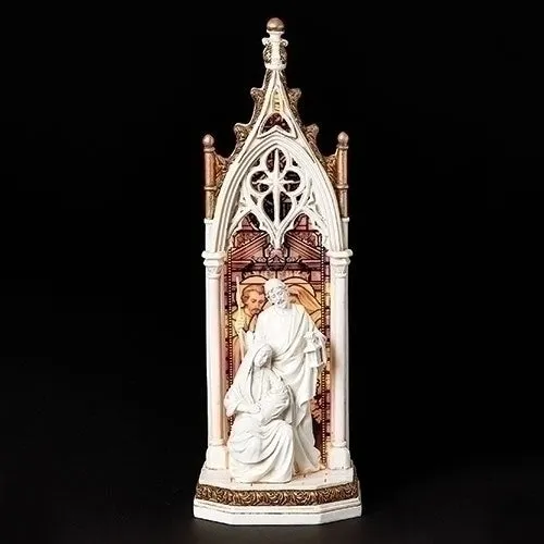 Holy Family Cathedral Arch and LED Mosaic Window Statue (11 3/4")