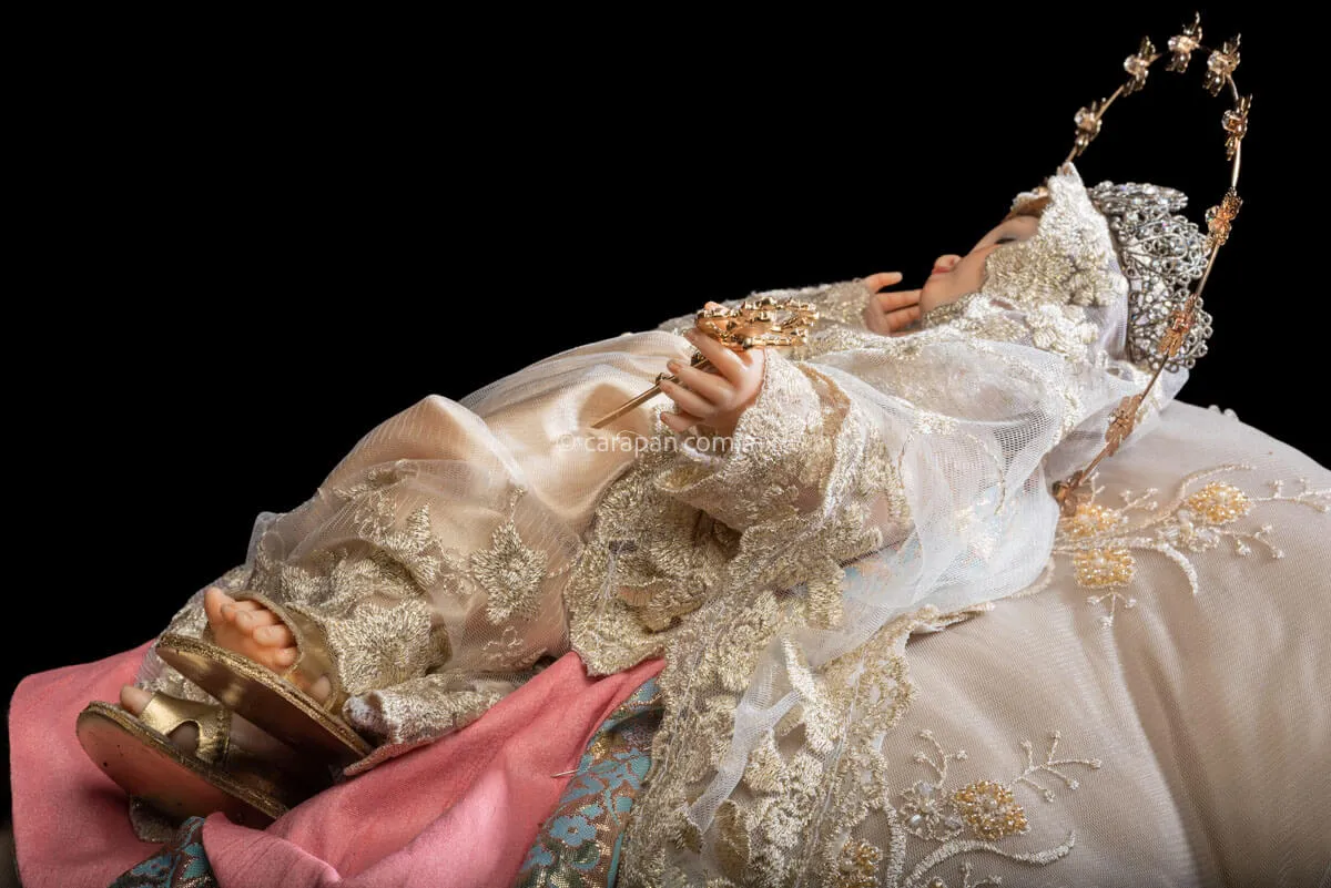 Holy Infant Mary Divina Infantita Wax Sculpture
