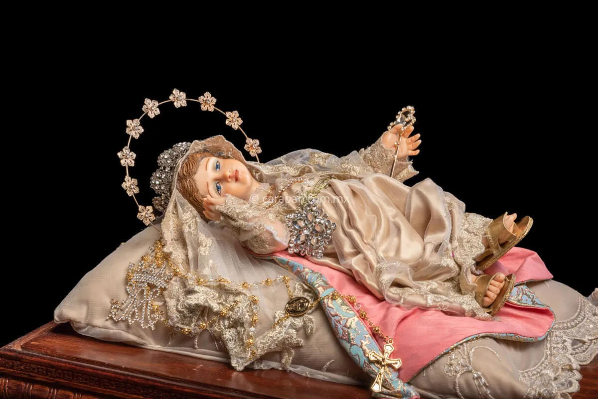 Holy Infant Mary Divina Infantita Wax Sculpture