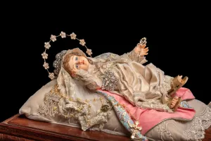 Holy Infant Mary Divina Infantita Wax Sculpture