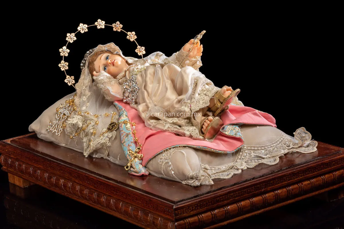 Holy Infant Mary Divina Infantita Wax Sculpture