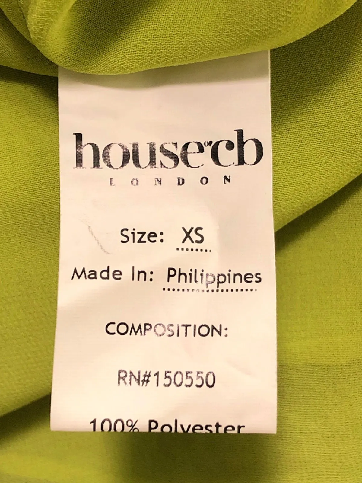 House of CB Lime Green Lace Detail Midi Sheer Dress UK XS