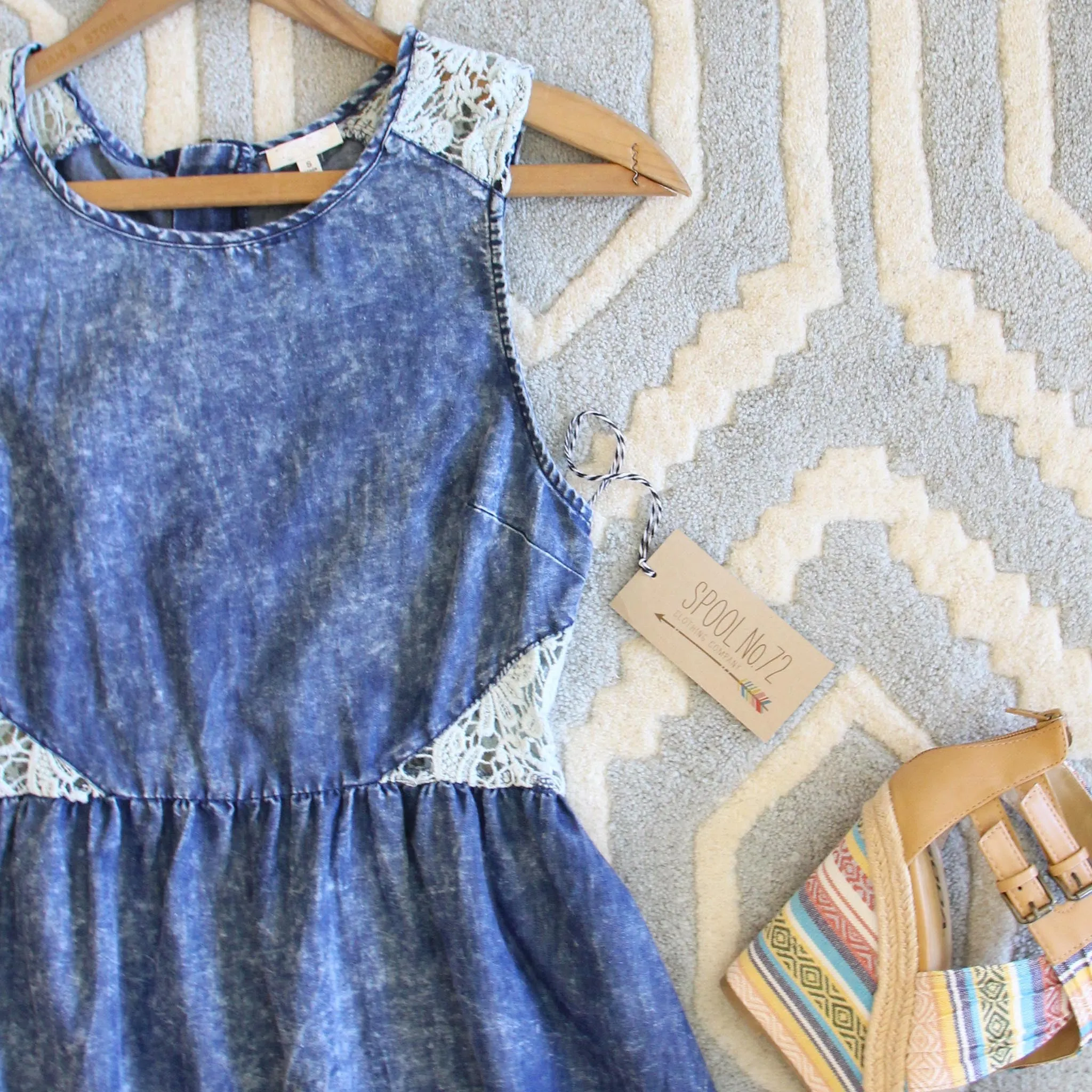 Indigo & Lace Dress