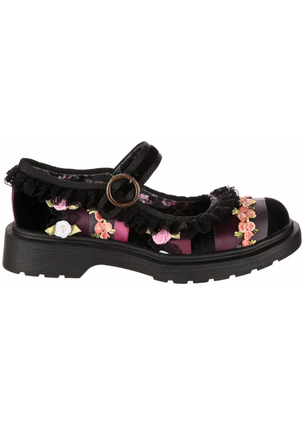 Irregular Choice Lacey Stroll Mary Jane Shoes Black