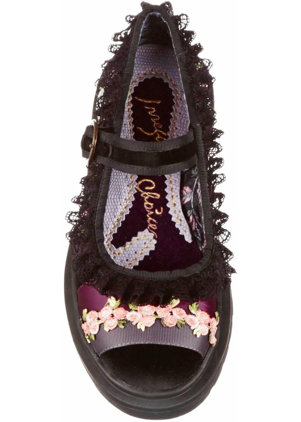 Irregular Choice Lacey Stroll Mary Jane Shoes Black