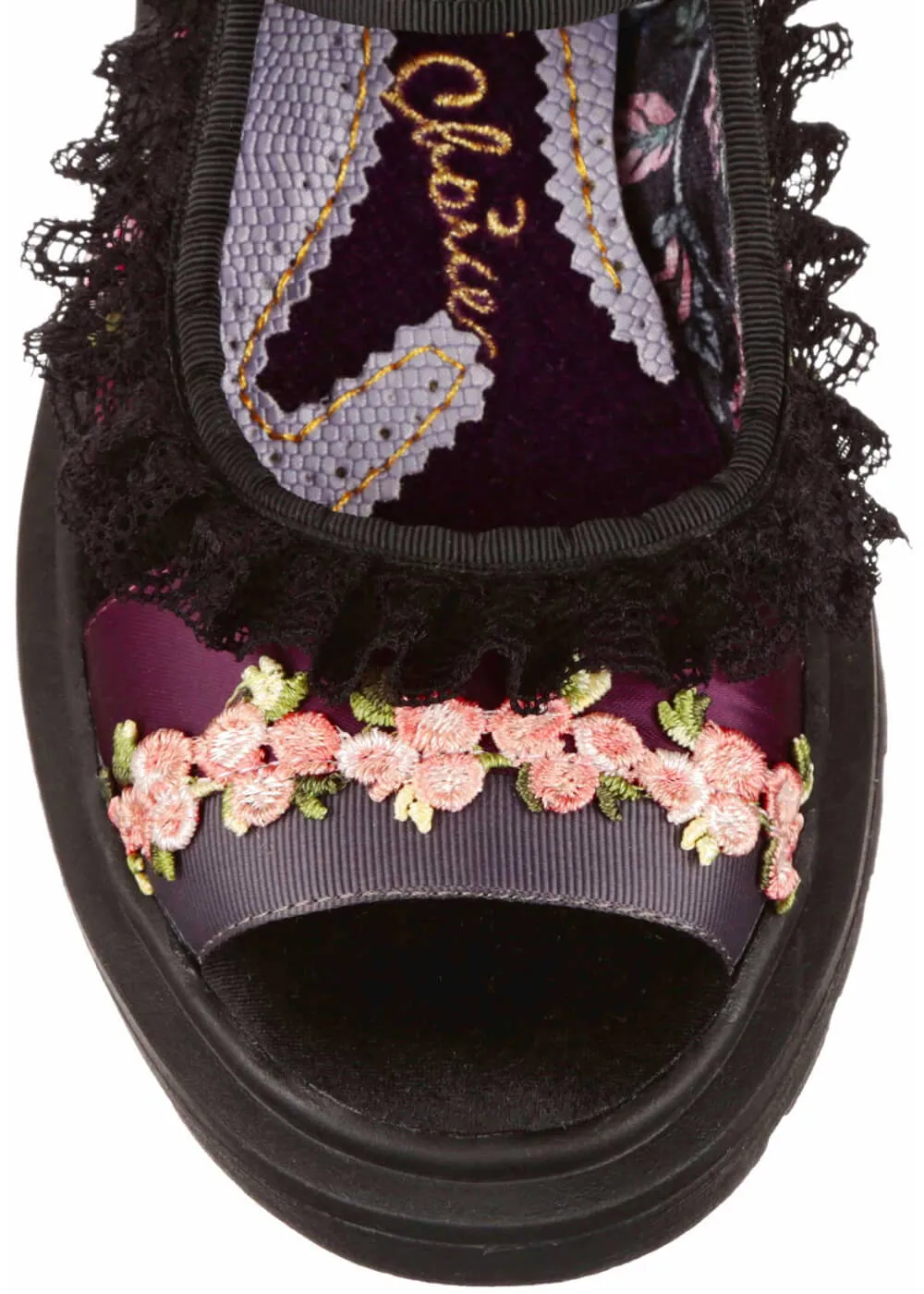 Irregular Choice Lacey Stroll Mary Jane Shoes Black