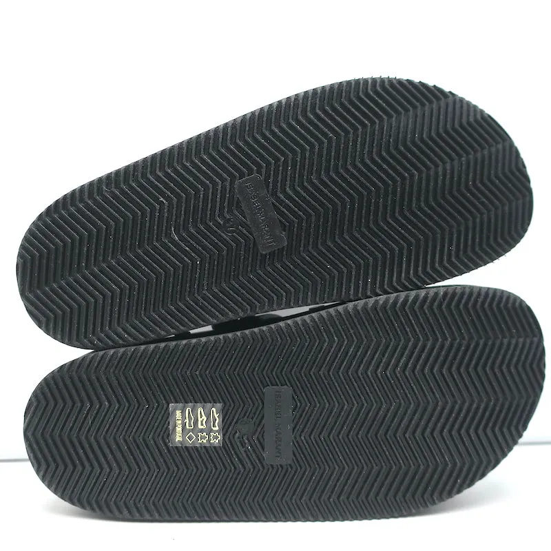 Isabel Marant Mirst Buckle Clogs Black Studded Leather Size 37 Flat Mules NEW