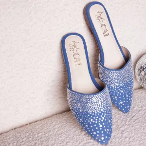Itterne Denim Sparkle Mules