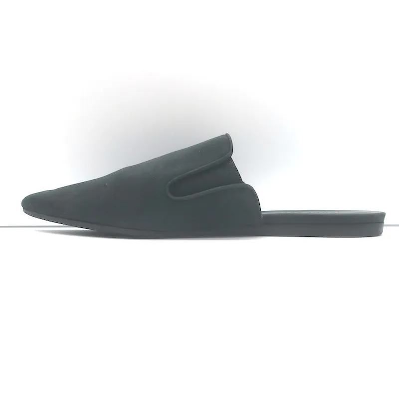 Jenni Kayne Pointed Toe Mules Black Nubuck Leather Size 40