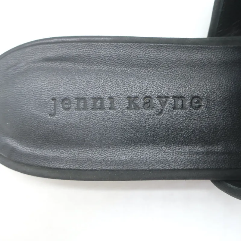Jenni Kayne Pointed Toe Mules Black Nubuck Leather Size 40