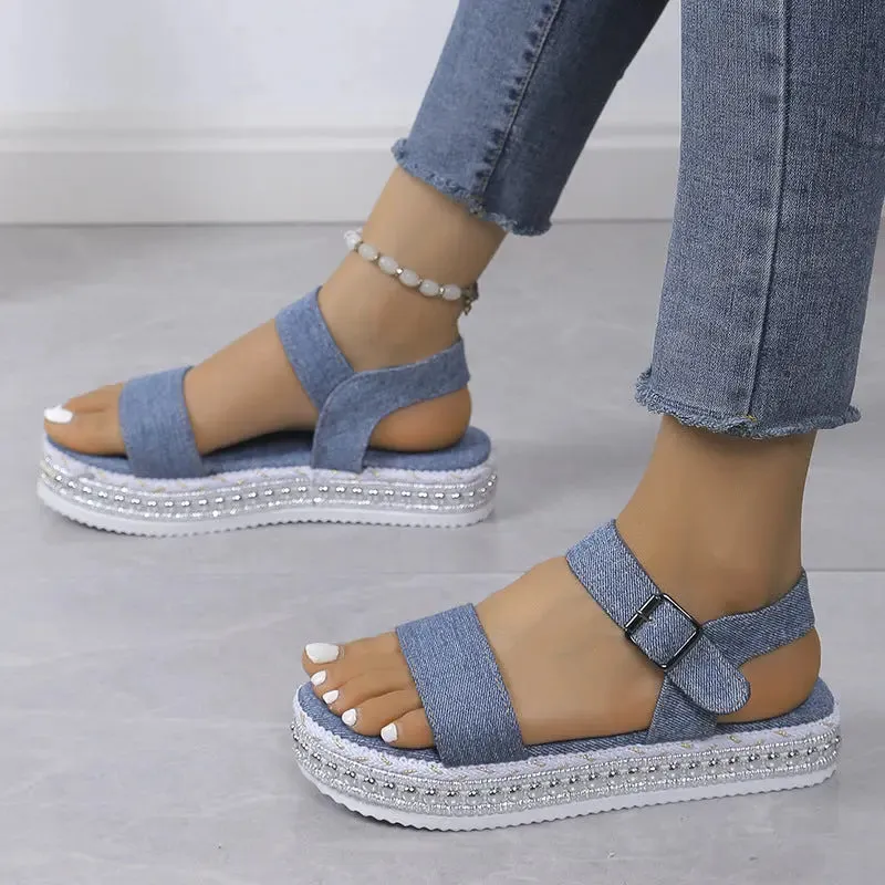 'Jessamine' Braided Strap Platform Sandals